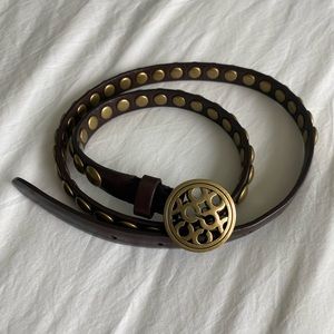 Vintage Coach Studded Belt